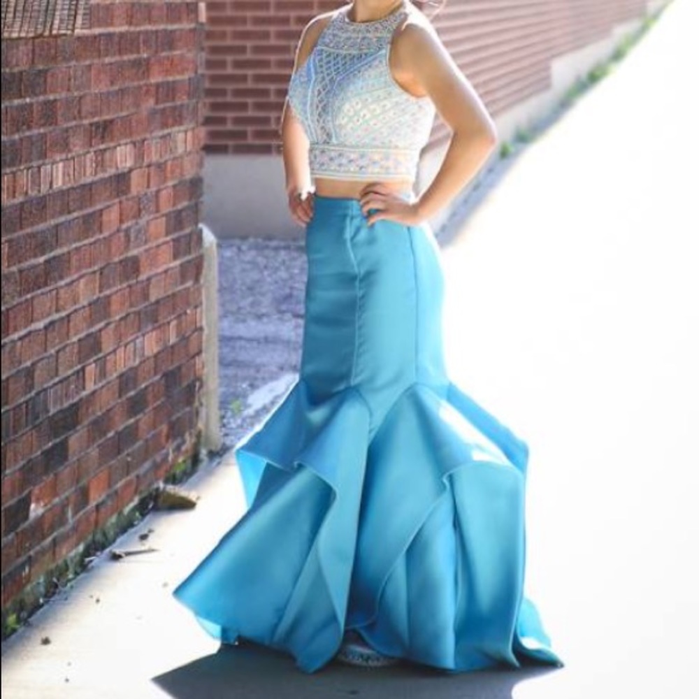 Two piece mermaid trumpet dress